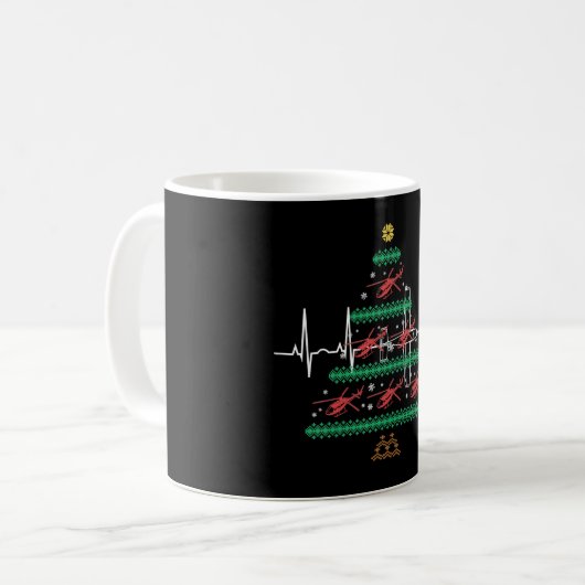 Mug Un hélicoptère, un pilote de Noël laid, un cadeau  (Devant gauche)