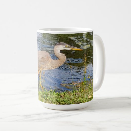 Mug Un héron bleu (Devant droit)