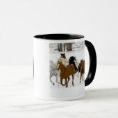 Mug Un hiver pittoresque de chevaux en course (Devant droit)
