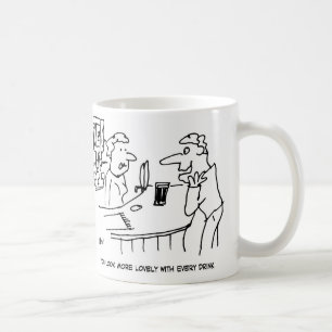 Mug Un homme essaie de raffermir Barmaid