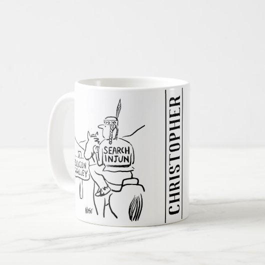 Mug Un Indien rouge à cheval dans la Silicon Valley. D (Devant gauche)