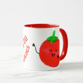 Mug Un jeu de tomates positif - Des tomates de ma tête (Devant droit)