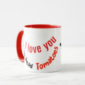 Mug Un jeu de tomates positif - Des tomates de ma tête (Devant gauche)