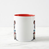 Mug Un jeune léopard et un bébé phoque super héros. (Centre)