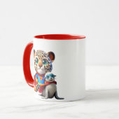 Mug Un jeune léopard et un bébé phoque super héros. (Devant gauche)