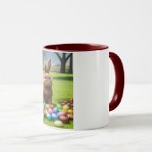 Mug Un Joli Lapin De Pâques Avec Lunettes (Devant droit)