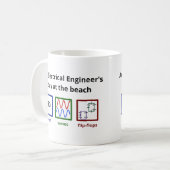 Mug Un jour d'ingénieur électrique à la plage (Devant gauche)