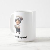 Mug Un joyeux chef pâtissier Posing pour la caméra (Devant gauche)