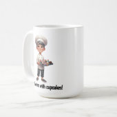 Mug Un joyeux chef pâtissier Posing pour la caméra (Devant gauche)