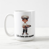 Mug Un joyeux chef pâtissier Posing pour la caméra (Gauche)