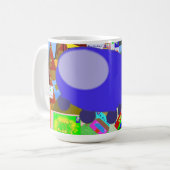 Mug Un joyeux dessin de vaisseau spatial (Devant gauche)