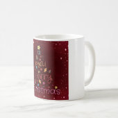Mug Un joyeux Noël de Noël sur le rouge (Devant droit)