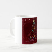 Mug Un joyeux Noël de Noël sur le rouge (Devant gauche)