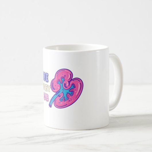 Mug UN KIDNEY CLUB, KIDNEY Transplant (Devant droit)