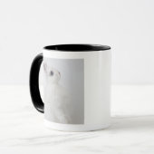 Mug Un lapin blanc. Le Jersey Wooly. (Devant gauche)
