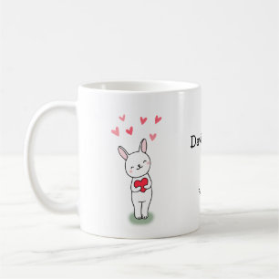 Mug Un lapin vous aime cadeau mignon Bouchon de nom pe