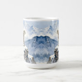 Mug Un léopard des neiges sur un pic enneigé (Centre)