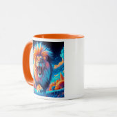 Mug Un lion impressionnant qui rugit. (Devant gauche)