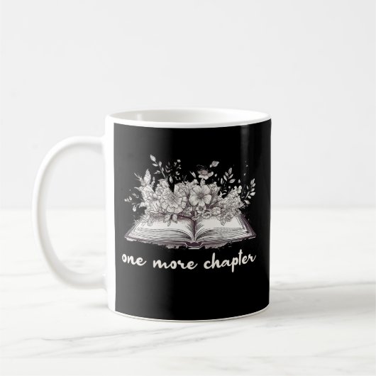Mug Un livre de plus avec des fleurs  (Gauche)