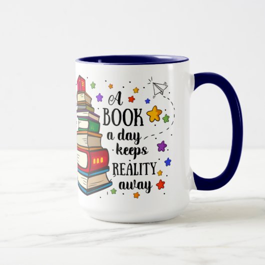 Mug Un Livre Par Jour Empêche La Réalité (Droite)