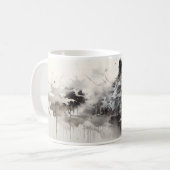Mug Un Loup À L'Art Peinture (Devant gauche)