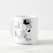Mug Un mari maladroit assis au plafond. Drôle (Devant gauche)