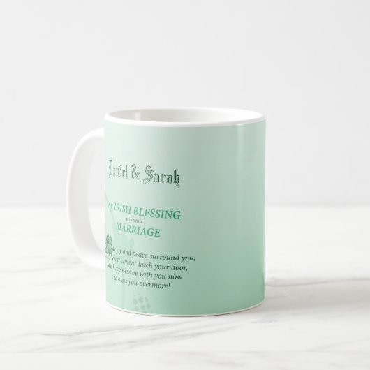 Mug Un Mariage irlandais qui félicite (Devant gauche)