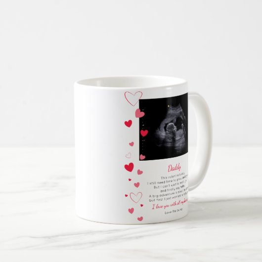 Mug Un message de Saint Valentin à papa (Devant droit)