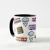 Mug Un message positif n'abandonne jamais (Devant gauche)