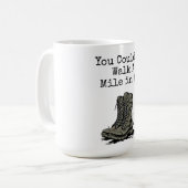 Mug "Un mile dans mes bottes" (Devant gauche)