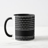 Mug Un Modèle Pour Votre Nom, Points Blancs Sur Noir (Gauche)
