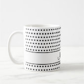 Mug Un Modèle Pour Votre Nom, Points Noirs Sur Blanc (Gauche)
