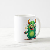 Mug Un Monstre Vert Gourmand : Un Compagnon Amical (Devant droit)