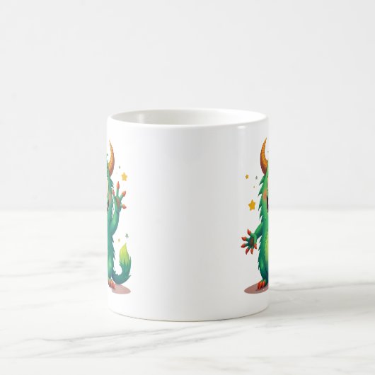 Mug Un Monstre Vert Gourmand : Un Compagnon Amical (Centre)