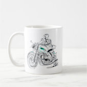 Mug Un motard stylé au look rétro. (Gauche)