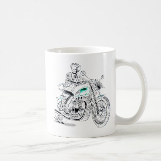 Mug Un motard stylé au look rétro. (Droite)