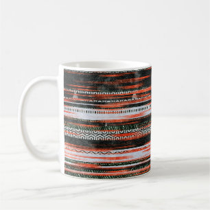 Mug Un motif de tapis en bande de motifs ethniques san