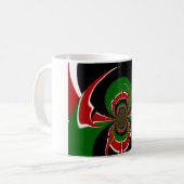 Mug Un Motif du drapeau kényan dynamique : un art puis (Devant gauche)