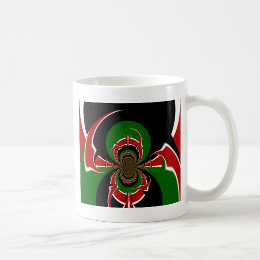 Mug Un Motif du drapeau kényan dynamique : un art puis (Droite)