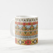 Mug Un motif ethnique clair et transparent, coloré. (Devant gauche)