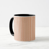 Mug un motif géométrique orange et blanc (Devant gauche)