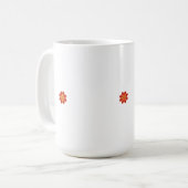 Mug Un motif graphique avec interverrouillage rouge et (Devant gauche)