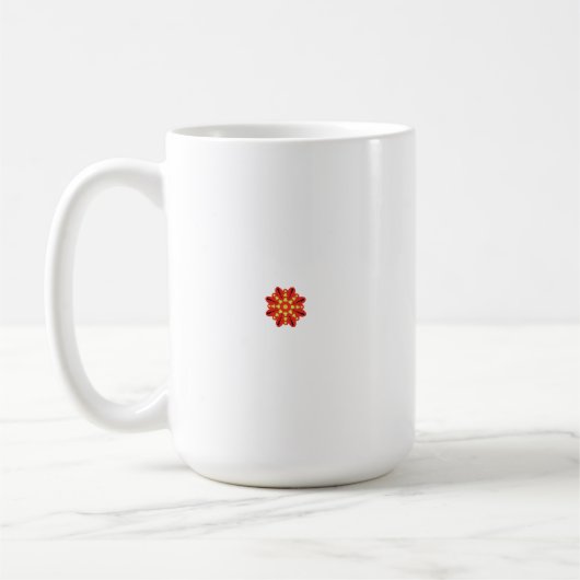 Mug Un motif graphique avec interverrouillage rouge et (Gauche)
