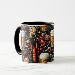 Mug Un motif pour les amateurs de bière et de fruits d