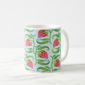 Mug un motif sans soudure d'été avec fraises (Devant droit)