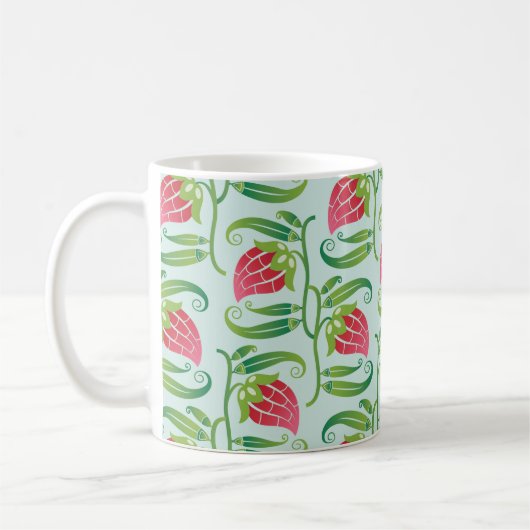 Mug un motif sans soudure d'été avec fraises (Gauche)