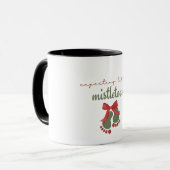 Mug Un Noël avec des petits gui Enceinte (Devant gauche)
