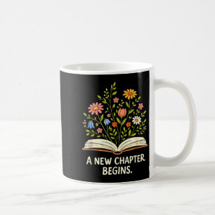 Mug Un nouveau chapitre commence inspirant la biblioth