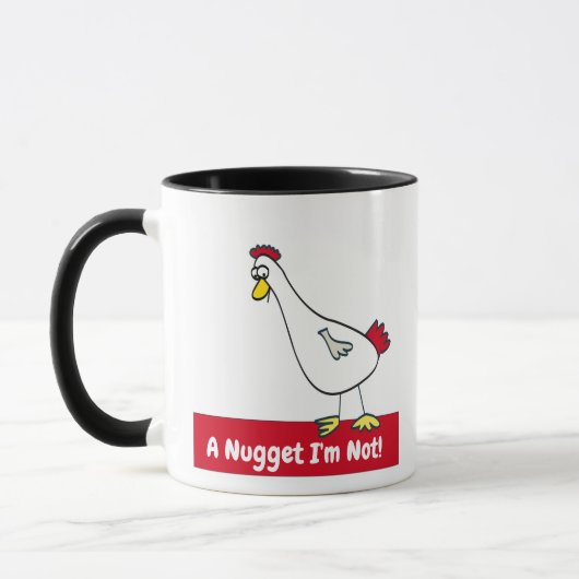 Mug Un Nugget que je ne suis pas ! Végétarien (Gauche)
