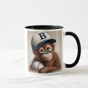 Mug Un Orang-outan joue au baseball.